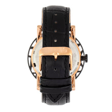 Load image into Gallery viewer, Reign Stavros Automatic Skeleton Leather-Band Watch - Rose Gold/Black - REIRN3706