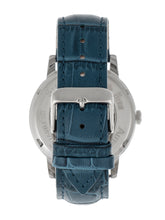 Load image into Gallery viewer, Reign Belfour Automatic Skeleton Leather-Band Watch - Silver/Blue - REIRN3603