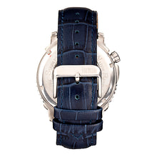 Load image into Gallery viewer, Reign Bauer Automatic Semi-Skeleton Leather-Band Watch - Silver/Blue - REIRN6003