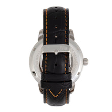 Load image into Gallery viewer, Reign Rudolf Automatic Skeleton Leather-Band Watch - Silver/Orange - REIRN5902