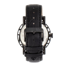 Load image into Gallery viewer, Reign Stavros Automatic Skeleton Leather-Band Watch - Black - REIRN3705