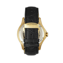 Load image into Gallery viewer, Reign Dantes Automatic Skeleton Dial Leather-Band Watch - Gold/Black - REIRN4705