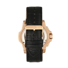 Load image into Gallery viewer, Reign Commodus Automatic Skeleton Leather-Band Watch - Rose Gold/Black - REIRN4005