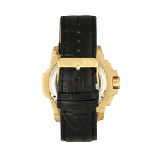 Load image into Gallery viewer, Reign Commodus Automatic Skeleton Leather-Band Watch - Gold/Black - REIRN4004