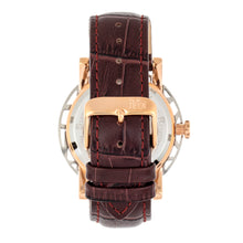Load image into Gallery viewer, Reign Stavros Automatic Skeleton Leather-Band Watch - Rose Gold/White - REIRN3703