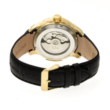 Load image into Gallery viewer, Reign Cascade Automatic Leather-Band Watch w/Day/Date - Gold/Black - REIRN4406