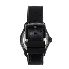 Load image into Gallery viewer, Reign Elijah Automatic Rubber Inlaid Leather-Band Watch W/Date - Black - REIRN6506