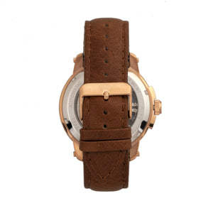 Reign Matheson Automatic Skeleton Dial Leather-Band Watch - Brown/Rose Gold - REIRN5305
