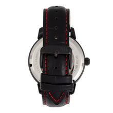 Load image into Gallery viewer, Reign Rudolf Automatic Skeleton Leather-Band Watch - Black/Red - REIRN5904