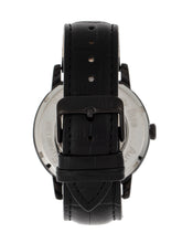 Load image into Gallery viewer, Reign Belfour Automatic Skeleton Leather-Band Watch - Black - REIRN3606