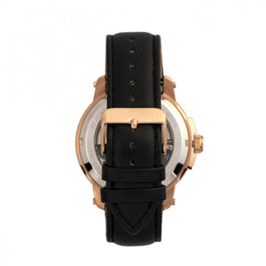 Reign Matheson Automatic Skeleton Dial Leather-Band Watch - Black/Rose Gold - REIRN5306