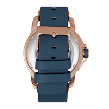 Load image into Gallery viewer, Reign Monarch Automatic Domed Leather-Band Watch - Rose Gold/Blue - REIRN5203