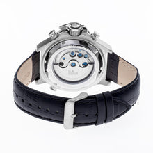 Load image into Gallery viewer, Reign Goliath Automatic Leather-Band Watch - Silver/Black - REIRN3302
