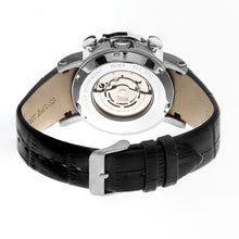 Load image into Gallery viewer, Reign Toretto Automatic Leather-Band Watch - Silver/Black - REIRN3502