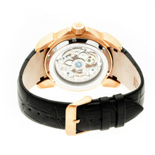Load image into Gallery viewer, Reign Optimus Automatic Skeleton Leather-Band Watch - Rose Gold/Black - REIRN3806