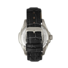 Load image into Gallery viewer, Reign Henley Automatic Semi-Skeleton Leather-Band Watch - Black/White - REIRN4503