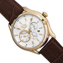 Load image into Gallery viewer, Reign Gustaf Automatic Leather-Band Watch - Brown/Gold - REIRN1502