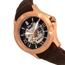 Load image into Gallery viewer, Reign Dantes Automatic Skeleton Dial Leather-Band Watch - Rose Gold/Brown - REIRN4706