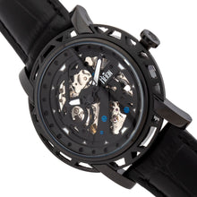 Load image into Gallery viewer, Reign Stavros Automatic Skeleton Leather-Band Watch - Black - REIRN3705