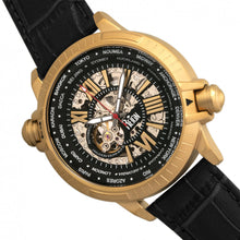 Load image into Gallery viewer, Reign Thanos Automatic Leather-Band Watch - Gold/Black - REIRN2105