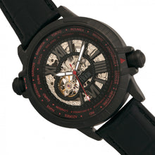 Load image into Gallery viewer, Reign Thanos Automatic Leather-Band Watch - Black/Red - REIRN2103