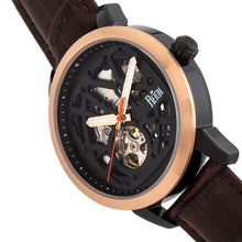 Load image into Gallery viewer, Reign Rudolf Automatic Skeleton Leather-Band Watch - Brown/Black - REIRN5903