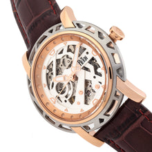 Load image into Gallery viewer, Reign Stavros Automatic Skeleton Leather-Band Watch - Rose Gold/White - REIRN3703