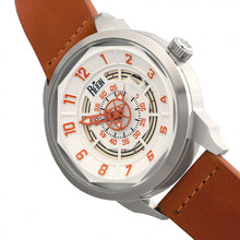 Load image into Gallery viewer, Reign Lafleur Automatic Leather-Band Watch w/Date - Silver/Orange - REIRN5402
