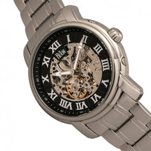 Load image into Gallery viewer, Reign Kahn Automatic Skeleton Bracelet Watch - Silver/Black - REIRN4302
