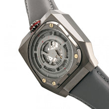 Load image into Gallery viewer, Reign Asher Automatic Sapphire Crystal Leather-Band Watch - Gunmetal/Grey - REIRN5103