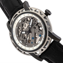 Load image into Gallery viewer, Reign Stavros Automatic Skeleton Leather-Band Watch - Silver/Charcoal - REIRN3704