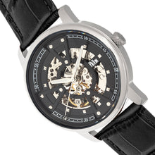 Load image into Gallery viewer, Reign Belfour Automatic Skeleton Leather-Band Watch - Silver/Black - REIRN3607