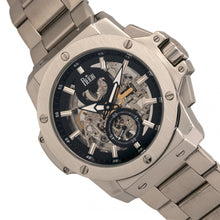 Load image into Gallery viewer, Reign Commodus Automatic Skeleton Bracelet Watch - Silver/Black - REIRN4007