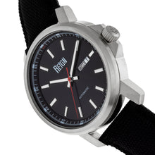 Load image into Gallery viewer, Reign Helios Automatic Leather-Band Watch w/Day/Date - Silver/Black - REIRN5705