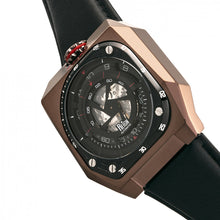 Load image into Gallery viewer, Reign Asher Automatic Sapphire Crystal Leather-Band Watch - Brown/Black - REIRN5104