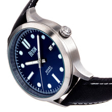 Load image into Gallery viewer, Reign Henry Automatic Canvas-Overlaid Leather-Band Watch w/Date - Blue - REIRN6204