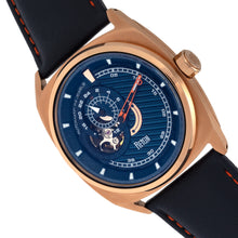 Load image into Gallery viewer, Reign Astro Semi-Skeleton Leather-Band Watch - Rose Gold/Navy - REIRN5504