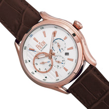 Load image into Gallery viewer, Reign Gustaf Automatic Leather-Band Watch - Brown/Rose Gold - REIRN1504