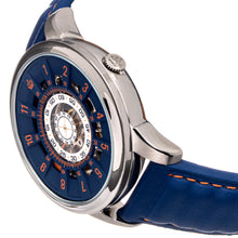 Load image into Gallery viewer, Reign Monterey Skeletonized Leather-Band Watch - Blue - REIRN6403
