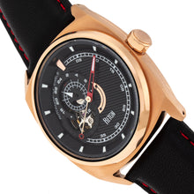 Load image into Gallery viewer, Reign Astro Semi-Skeleton Leather-Band Watch - Rose Gold/Black - REIRN5503