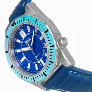 Reign Francis Leather-Band Watch w/Date - Blue - REIRN6307