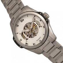 Load image into Gallery viewer, Reign Henley Automatic Semi-Skeleton Bracelet Watch - Silver/White - REIRN4501
