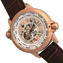 Load image into Gallery viewer, Reign Thanos Automatic Leather-Band Watch - Rose Gold/White - REIRN2104
