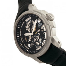 Load image into Gallery viewer, Reign Matheson Automatic Skeleton Dial Leather-Band Watch - Black - REIRN5302