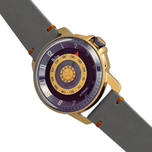 Load image into Gallery viewer, Reign Monarch Automatic Domed Leather-Band Watch - Gold/Grey - REIRN5202