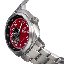 Load image into Gallery viewer, Reign Impaler Semi-Skeleton Bracelet Watch - Red/Silver - REIRN6108
