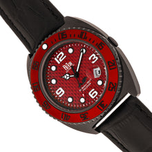 Load image into Gallery viewer, Reign Quentin Automatic Pro-Diver Leather-Band Watch w/Date - Black - REIRN4907