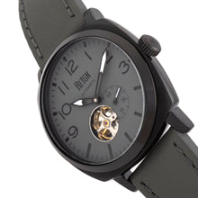 Load image into Gallery viewer, Reign Napoleon Automatic Semi-Skeleton Leather-Band Watch - Black/Grey - REIRN5804
