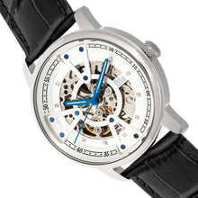 Load image into Gallery viewer, Reign Belfour Automatic Skeleton Leather-Band Watch - Silver - REIRN3601