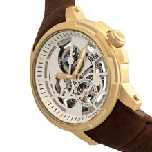 Load image into Gallery viewer, Reign Matheson Automatic Skeleton Dial Leather-Band Watch - Brown/Gold - REIRN5303